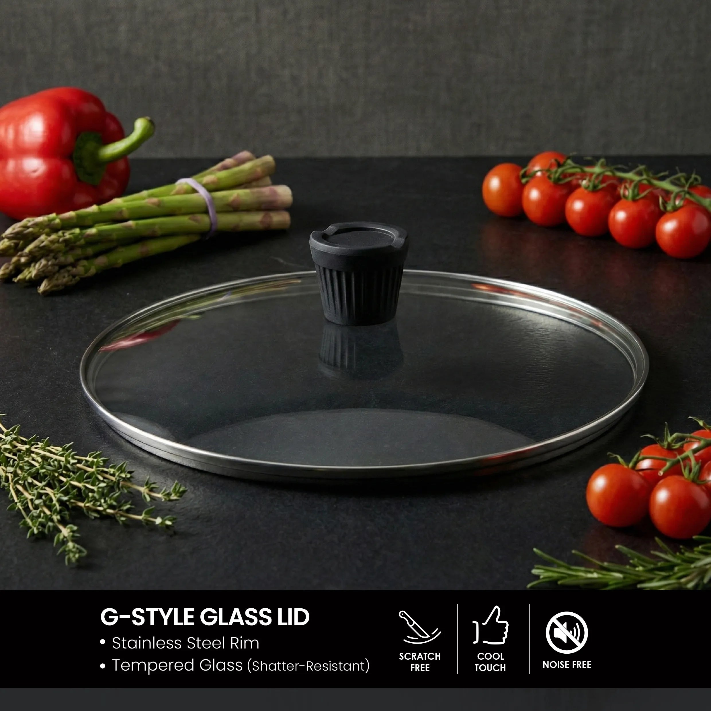 VOGATI CLASSIC PRO SERIES 10PCS TITANIUM GRANITE COATING NON STICK COOKWARE SET - INCLUDING 20/24/28/30CM CASSEROLE + 28CM SHALLOW CASSEROLE