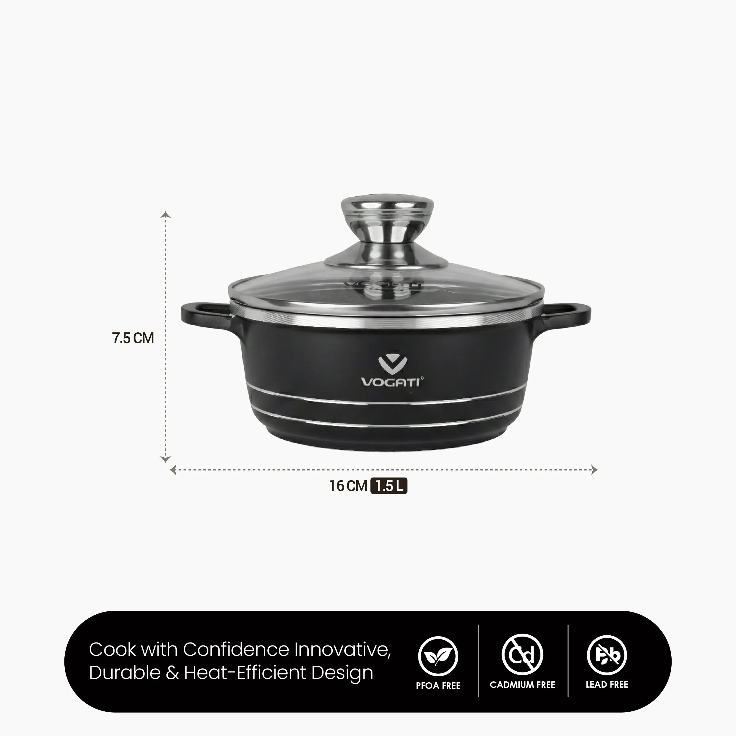VOGATI Classic Series Non-Stick Casserole (Titanium Granite Coating) CW-SP-C