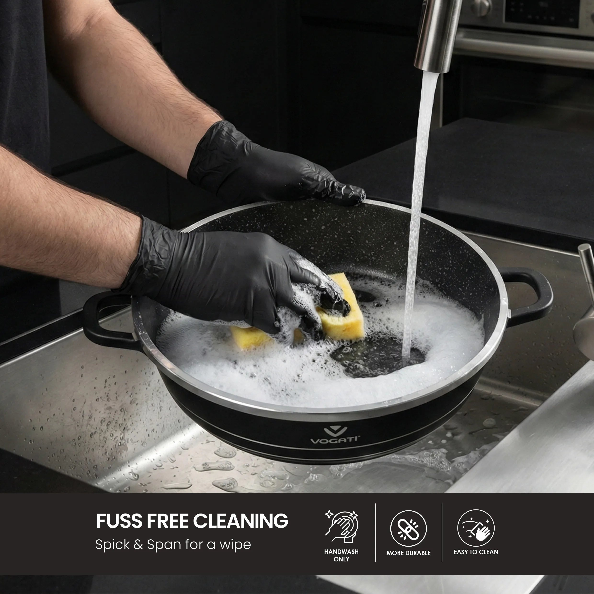 VOGATI Classic Series Non-Stick Shallow Casserole (Titanium Granite Coating) CW-SP-SH