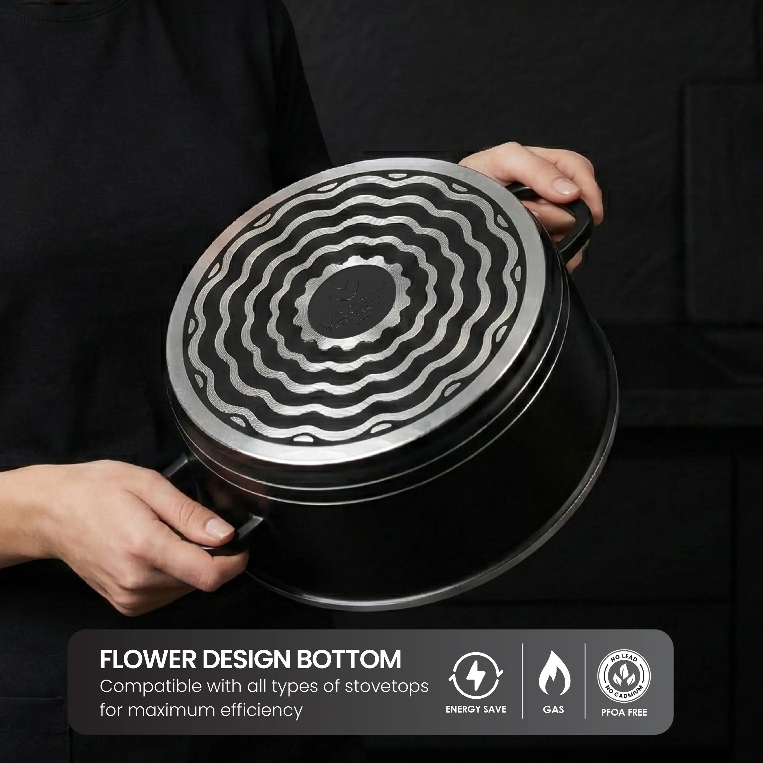 VOGATI Classic Series Titanium Granite Non-Stick Cookware Set 8 Piece Set CW-SP8S