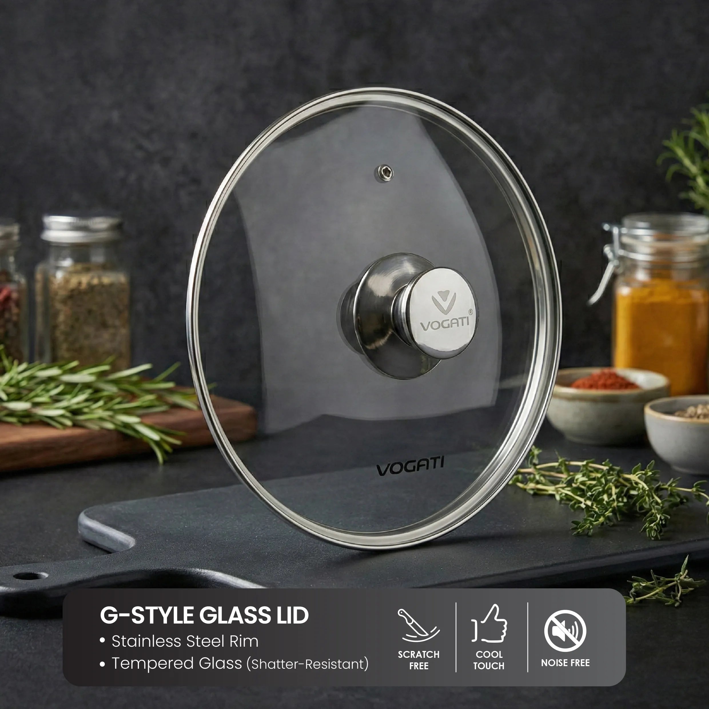 VOGATI Classic Series Titanium Granite Non-Stick Cookware Set 8 Piece Set CW-SP8S