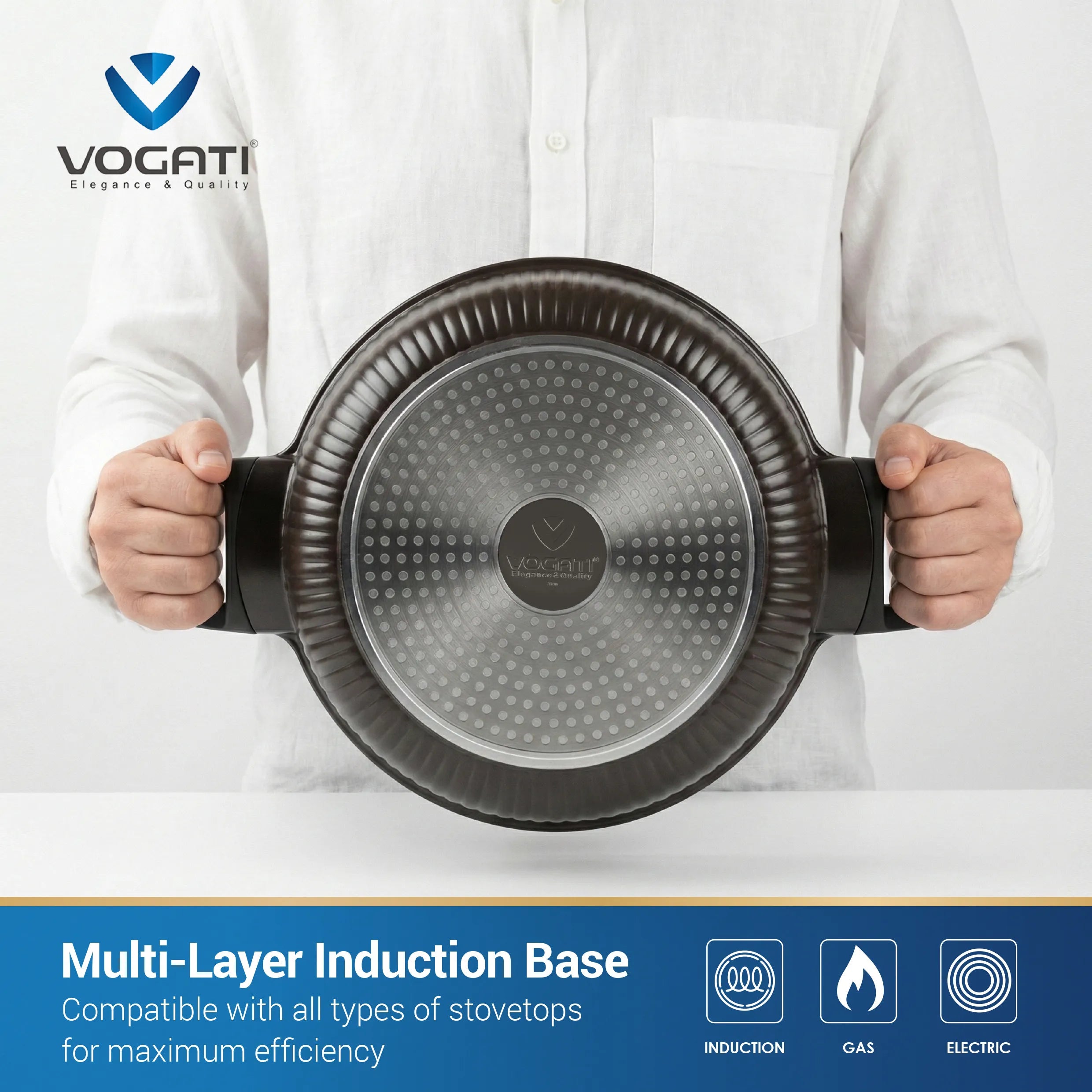 VOGATI MONACO SERIES 12PCS TITANIUM GRANITE COATING NON STICK INDUCTION COOKWARE SET - INCLUDING 20/24/28/32CM CASSEROLE + 24CM FRY PAN WITH LID AND 28CM SHALLOW CASSEROLE (100% PFOA FREE) (CW-SRP12)