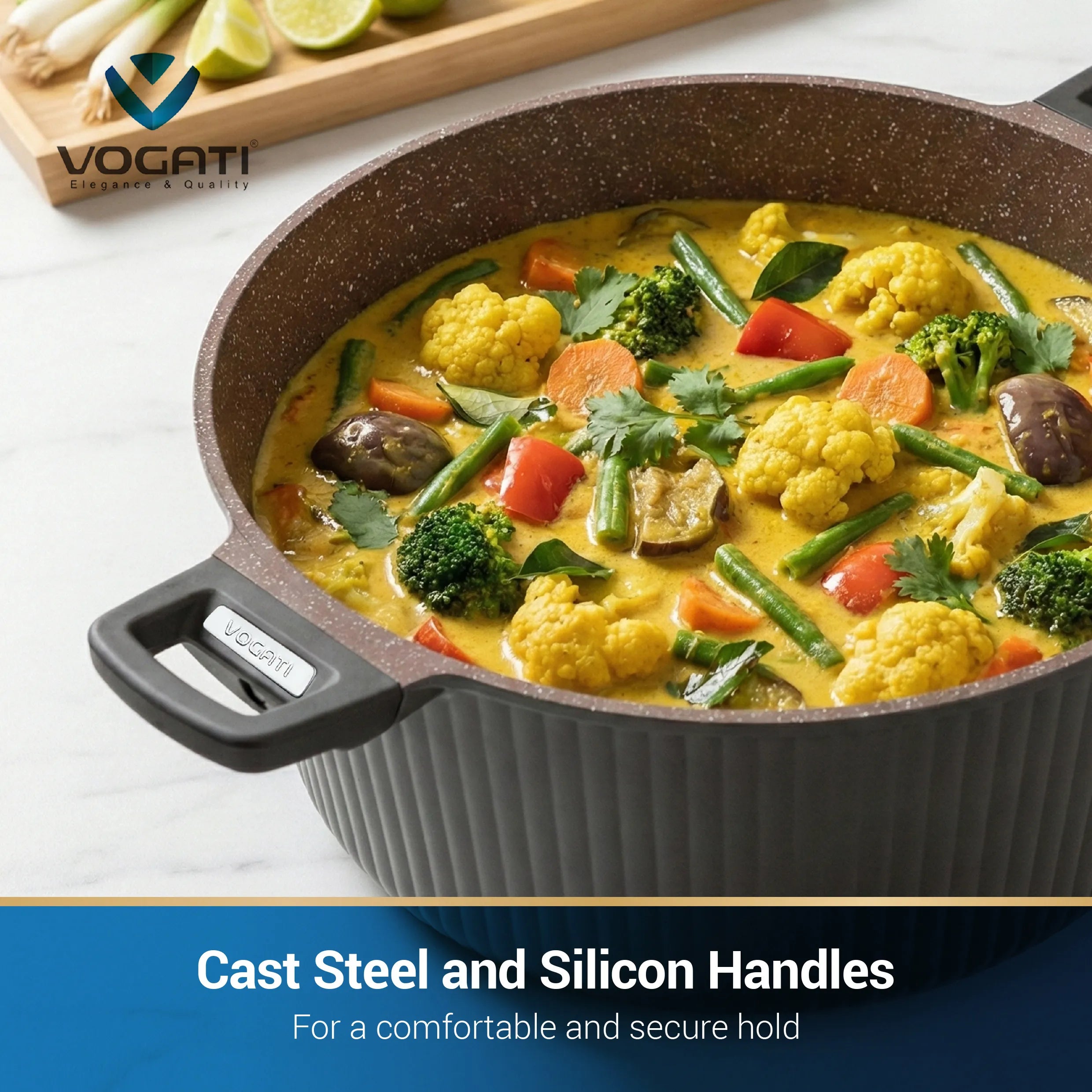 VOGATI MONACO SERIES 12PCS TITANIUM GRANITE COATING NON STICK INDUCTION COOKWARE SET - INCLUDING 20/24/28/32CM CASSEROLE + 24CM FRY PAN WITH LID AND 28CM SHALLOW CASSEROLE (100% PFOA FREE) (CW-SRP12)