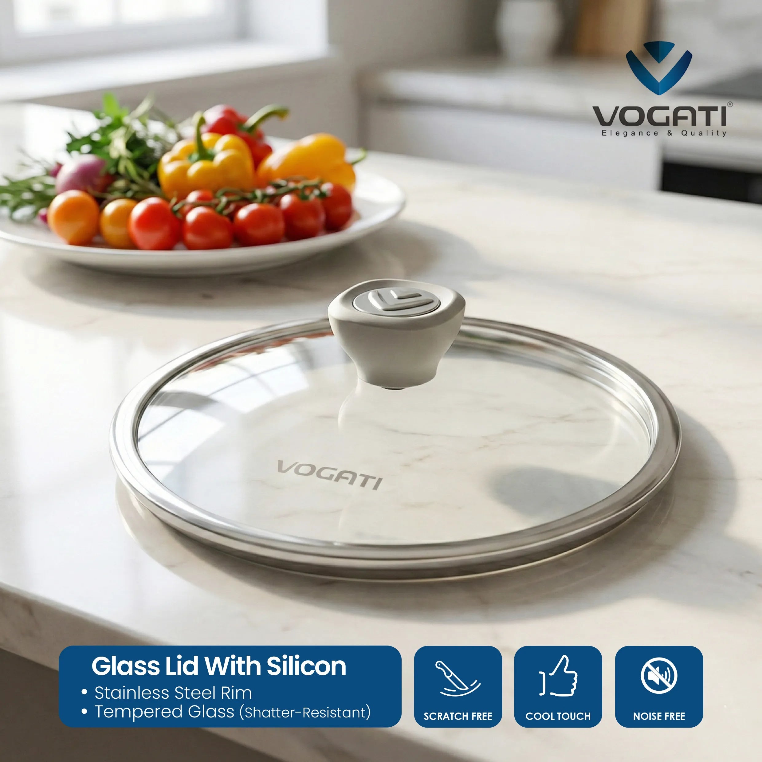 VOGATI MONACO SERIES 8PCS TITANIUM GRANITE COATING NON STICK INDUCTION COOKWARE SET (CW-SRP8B)