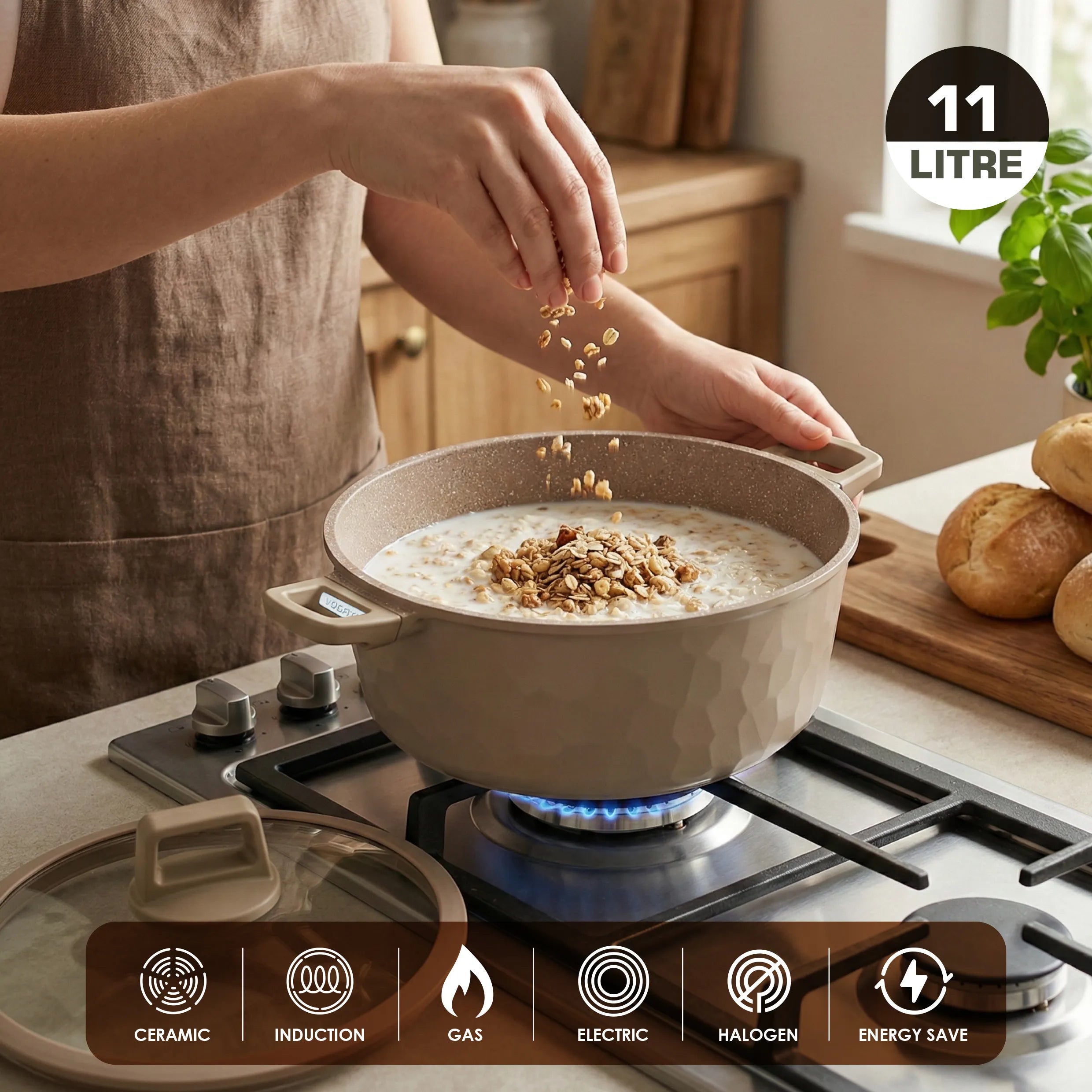 VOGATI Milan Series 10 PCS Non-Stick Induction Cookware Set - CW-STN10