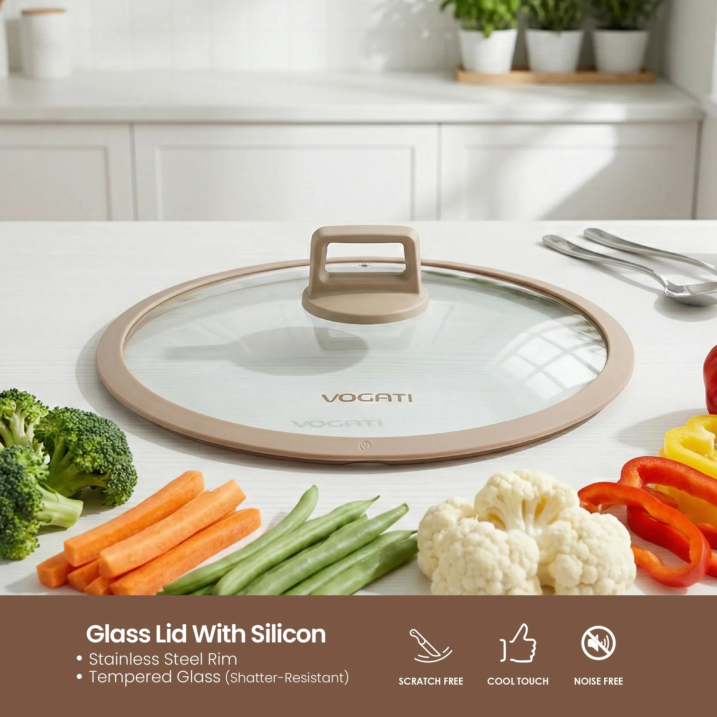 VOGATI Milan Series 8 PCS Non-Stick Induction Cookware Set (24/28/32 cm) - CW-STN8B