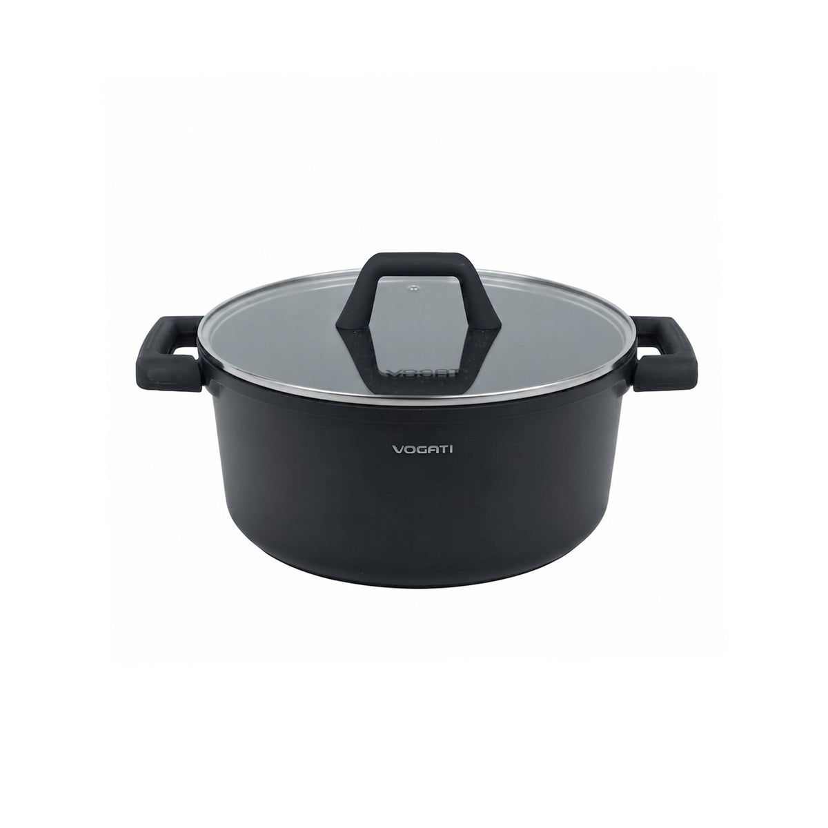VOGATI FLORENCE CASSEROLE TITANIUM GRANITE COATING NON STICK INDUCTION - INCLUDING GLASS LID ( 100% PFOA FREE )