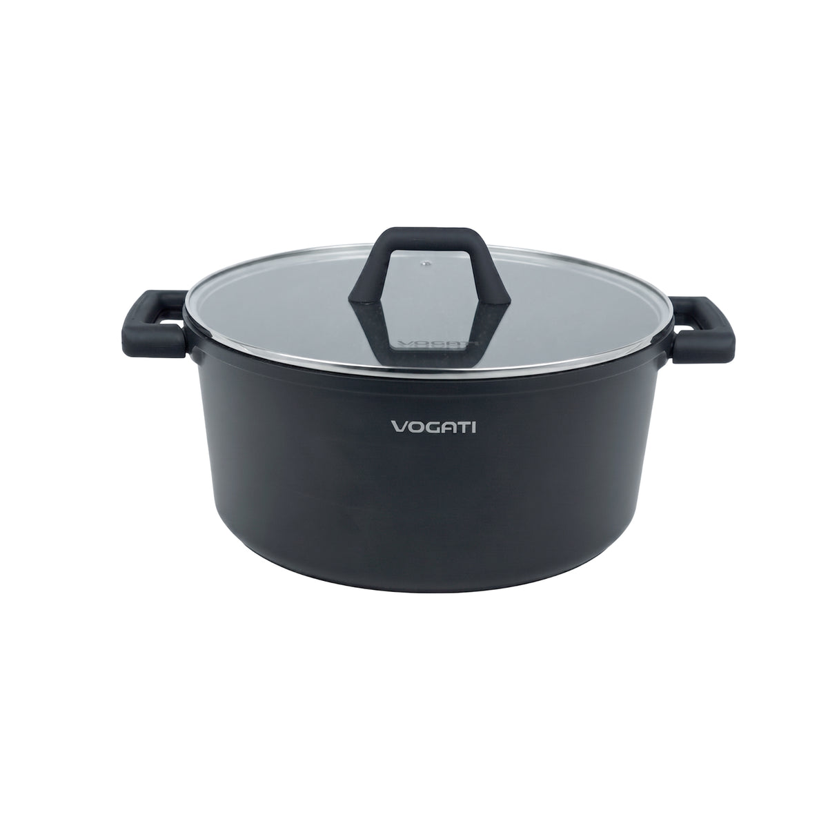 VOGATI FLORENCE CASSEROLE TITANIUM GRANITE COATING NON STICK INDUCTION - INCLUDING GLASS LID ( 100% PFOA FREE )
