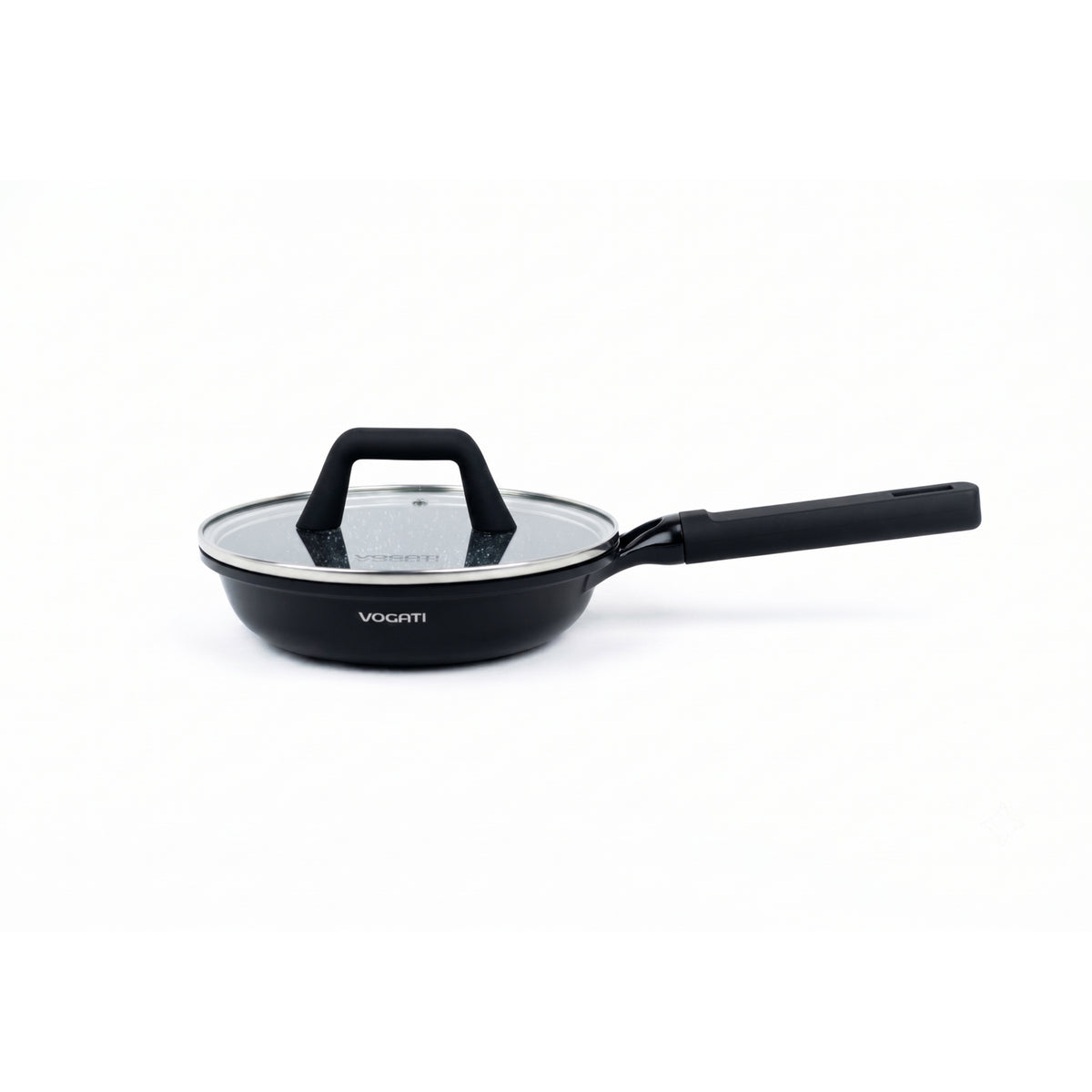 VOGATI FLORENCE FRY PAN TITANIUM GRANITE COATING NON STICK INDUCTION COOKWARE SET - INCLUDING FRY PAN + GLASS LID ( 100% PFOA FREE )