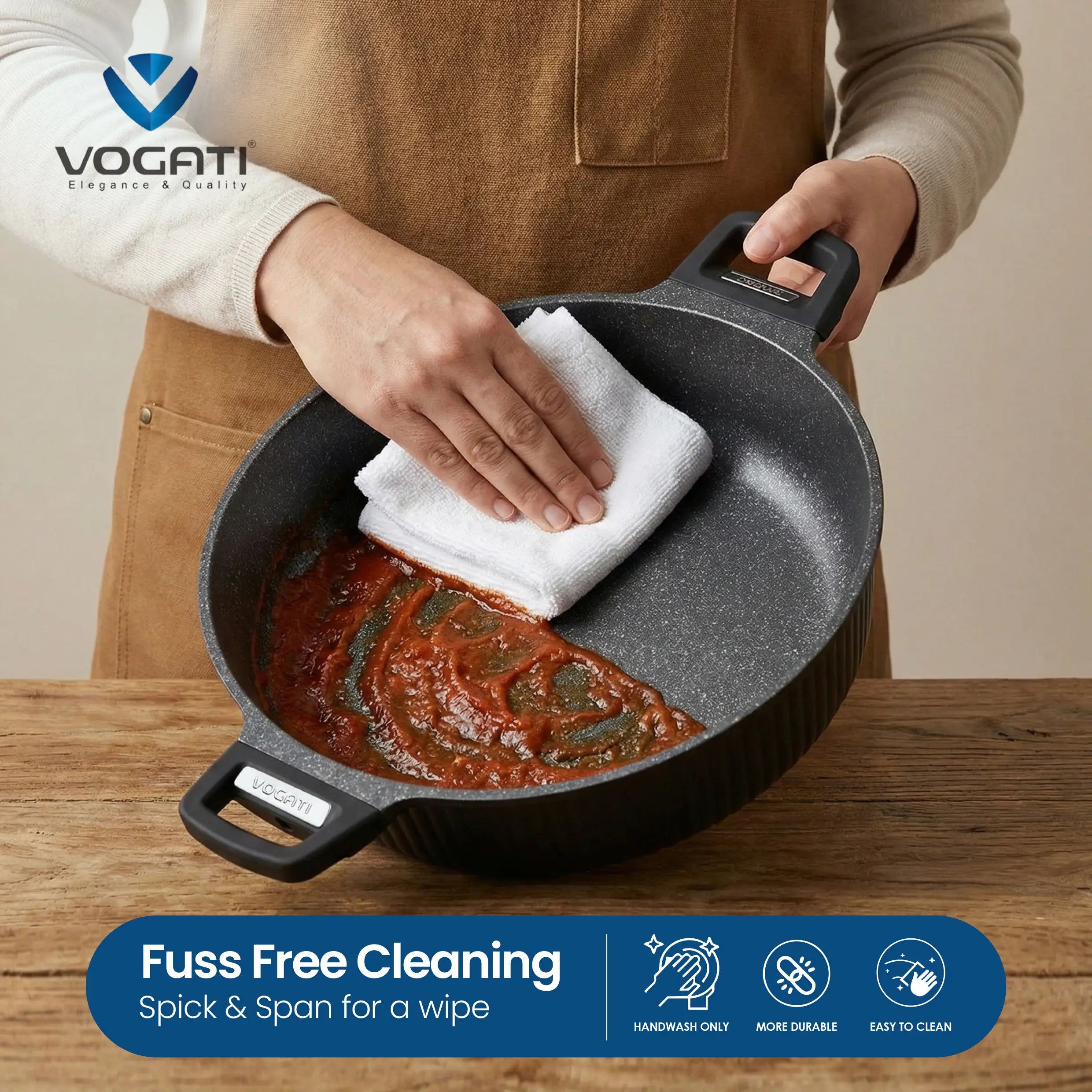 VOGATI MONACO SERIES 8PCS TITANIUM GRANITE COATING NON STICK INDUCTION COOKWARE SET - INCLUDING 20/24/28CM CASSEROLE + 28CM SHALLOW CASSEROLE (100% PFOA FREE)   (CW-SRP8S)